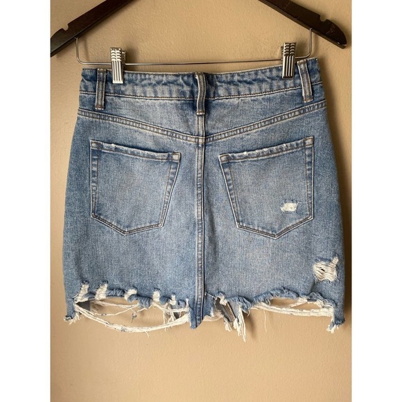 Vervet High Rise Distressed Denim Mini Skirt - Picture 8 of 9